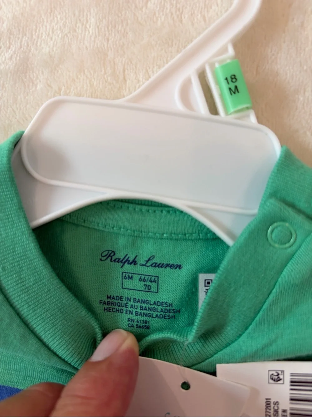 Ralph Lauren Green, Blue & White Striped Short-Sleeve Tee